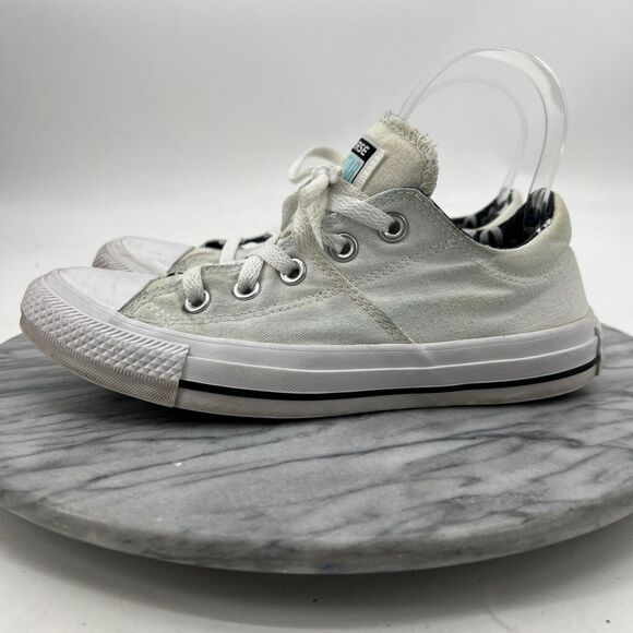 Converse Shoes Womens 6 White Canvas CTAS Madison Ox Skateboarding Sneakers - Picture 4 of 14